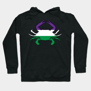 Blue Crab: Genderqueer Pride Hoodie